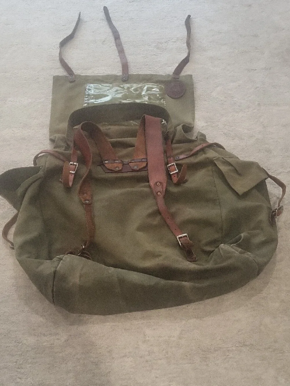 Vintage Duluth Pack No.4 Canvas and Leather Bag